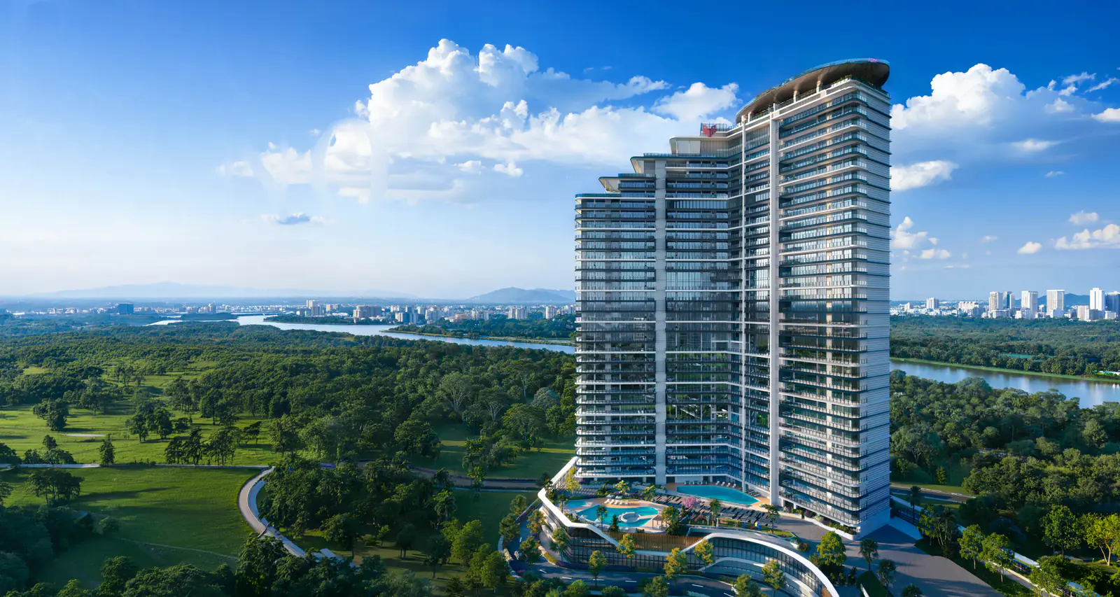 Artist's impression of the Positano tower at Raheja Exotica, Madh Island